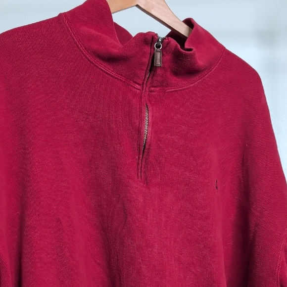 Polo by Ralph Lauren Men's Red Zip-Up Sweater - Picture 4 of 5